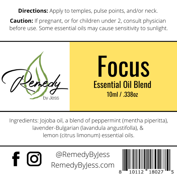 Focus Essential Oil Roller