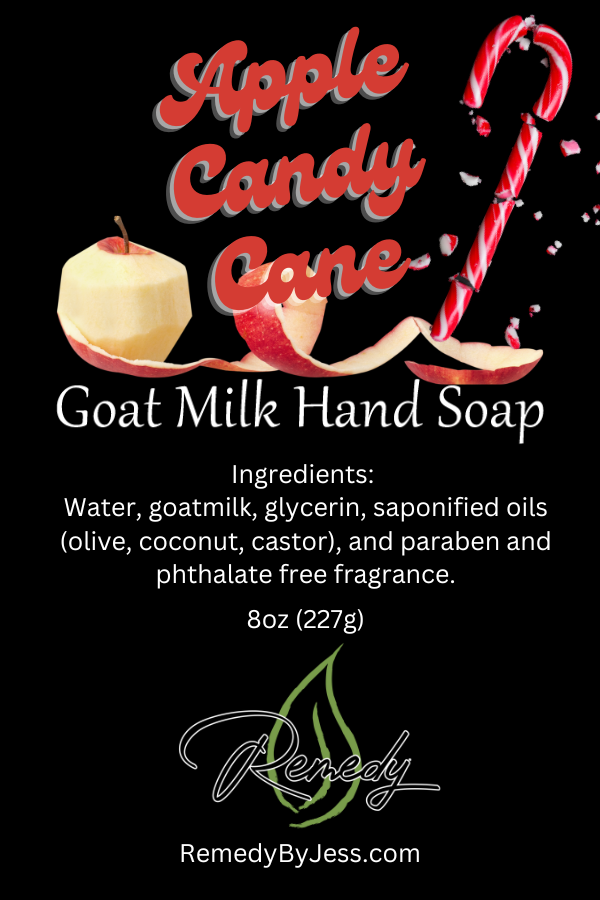 Apple Candy Cane Goat Milk Hand Soap
